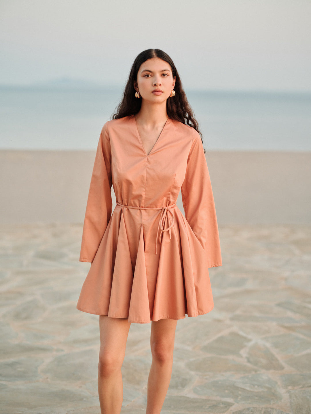 Devotion Twins MARISSE Dress With Belt Popline Peanut 026.352G