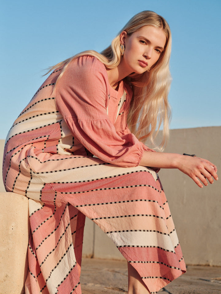 Devotion Twins SAPHIRA Dress Jacquard Stripes Multicolour 026.355G
