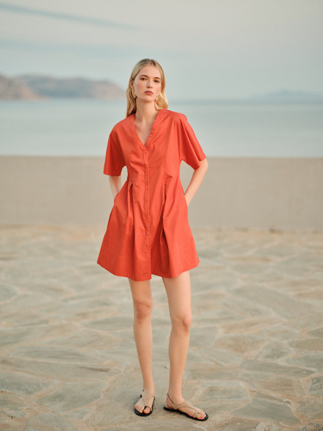 Devotion Twins LUNELLE Dress Popline Dark Orange 026.356G