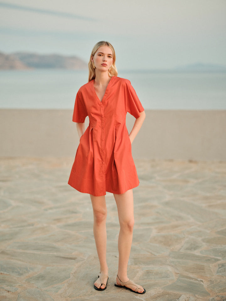Devotion Twins LUNELLE Dress Poplin Dark Orange 026.356G