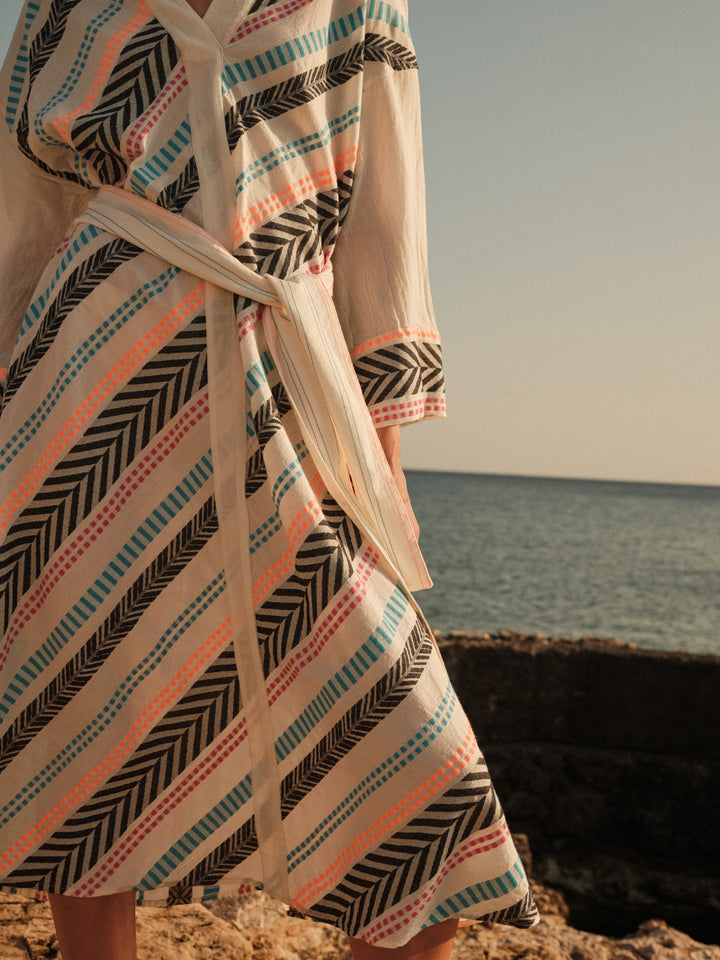 Devotion Twins ALIVORA Dress With Belt Jacquard Multicolour 026.381G