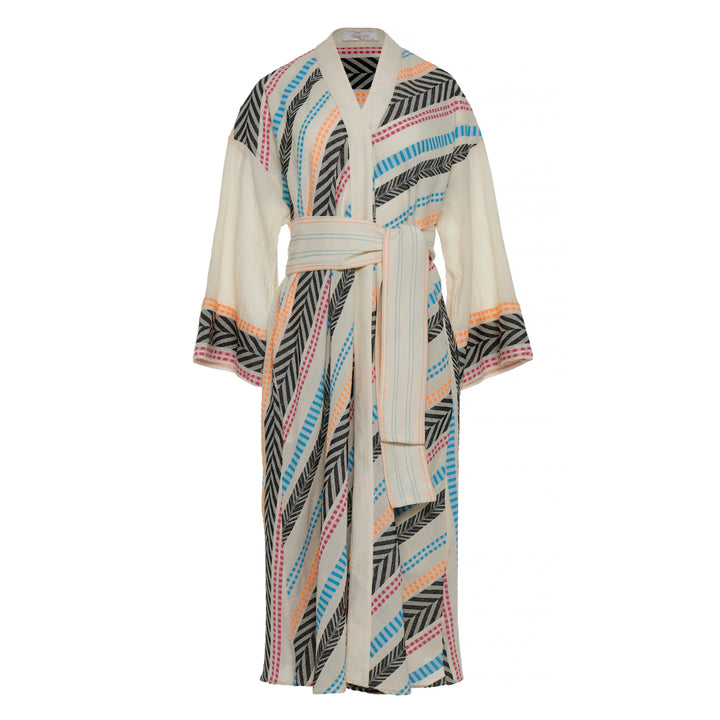 Devotion Twins ALIVORA Dress With Belt Jacquard Multicolour