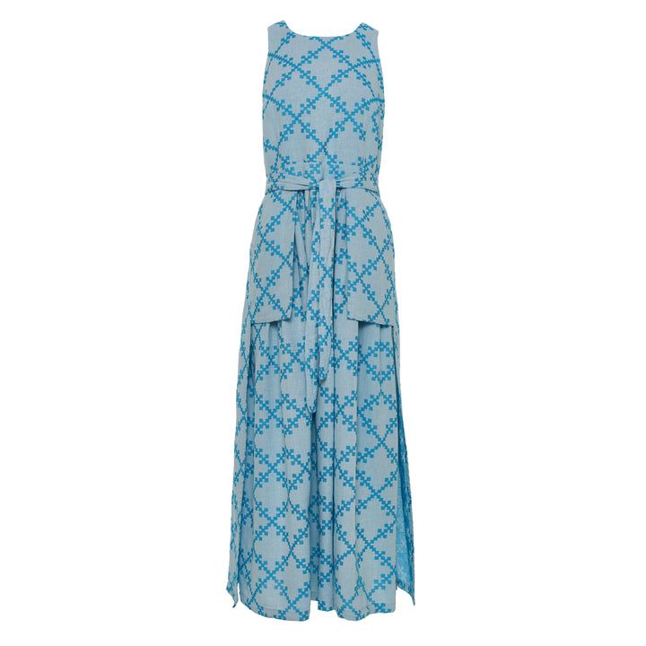 Devotion Twins EVANNA Dress Turquoise/Off White 026.385G