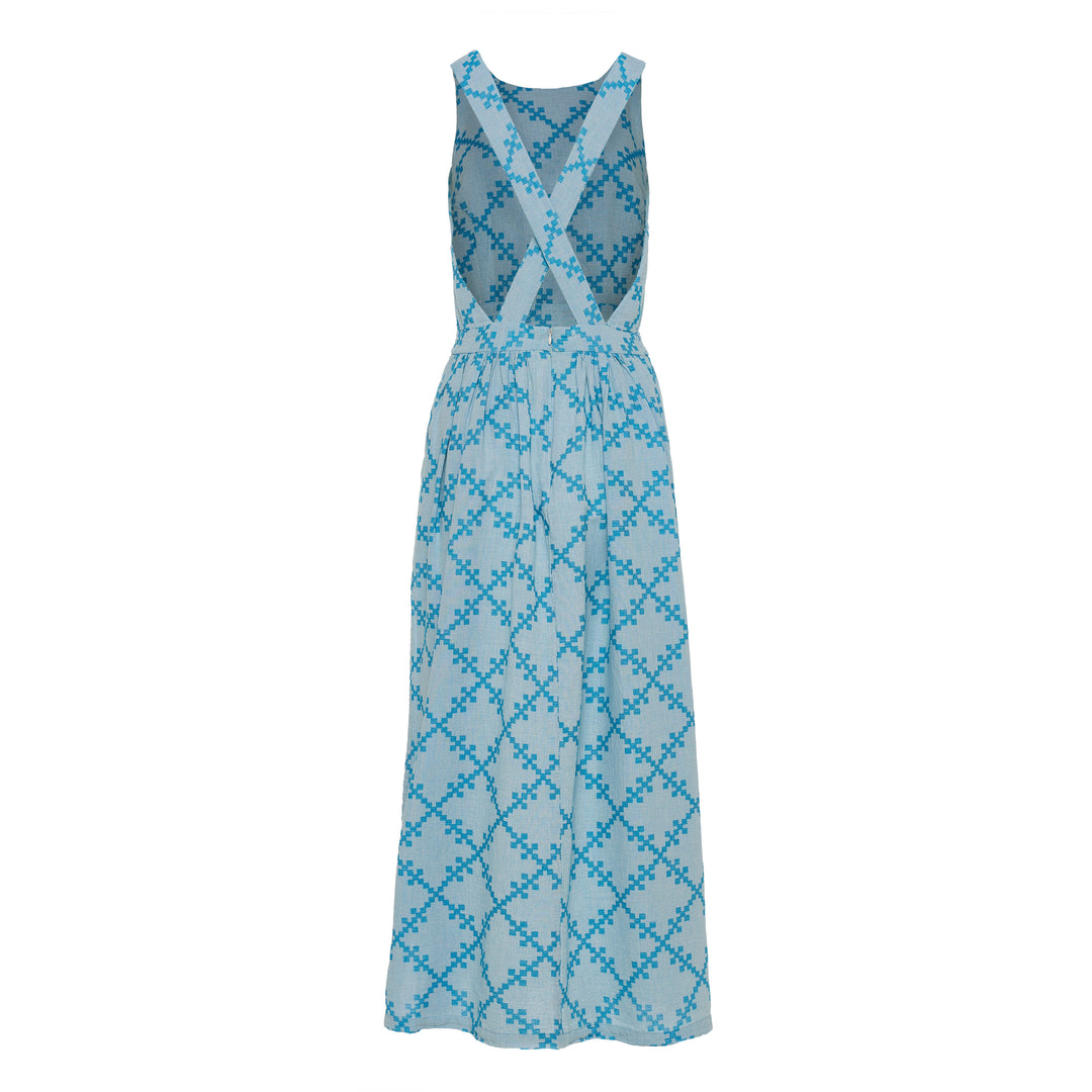 Devotion Twins EVANNA Dress Turquoise/Off White 026.385G