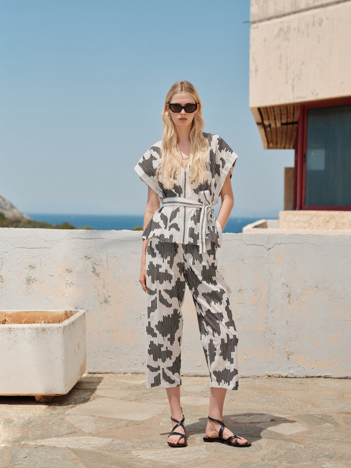 Devotion Twins ORENDA Pants Embroidery White/Black 026.417G