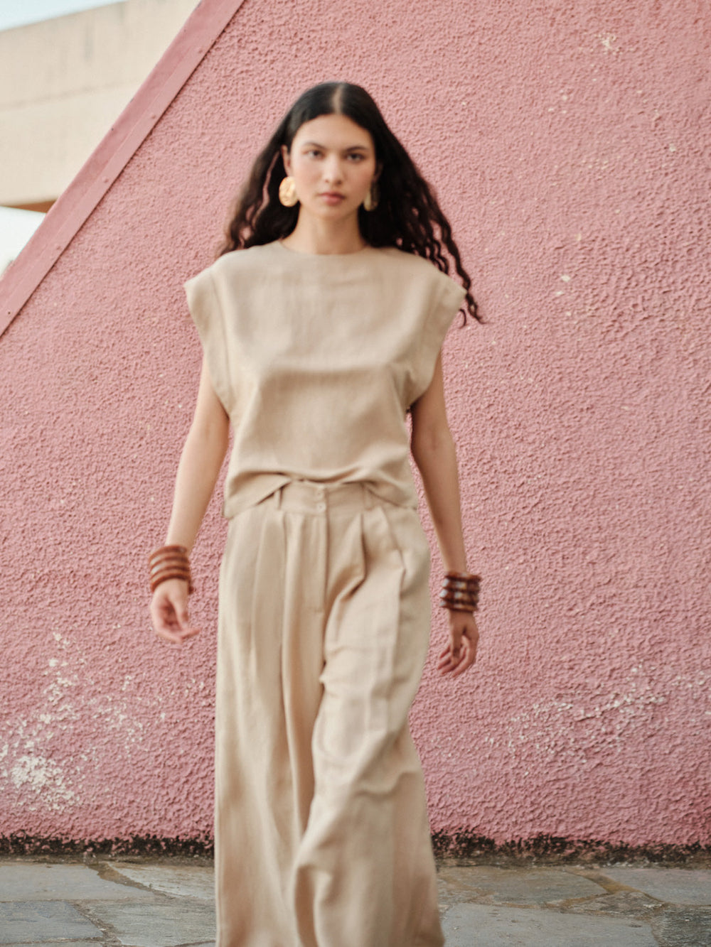 Devotion Twins PETAL Pants Linen Beige 026.420G