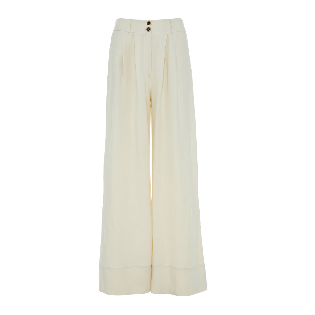 Devotion Twins PETAL Pants Linen Ecru 026.420G