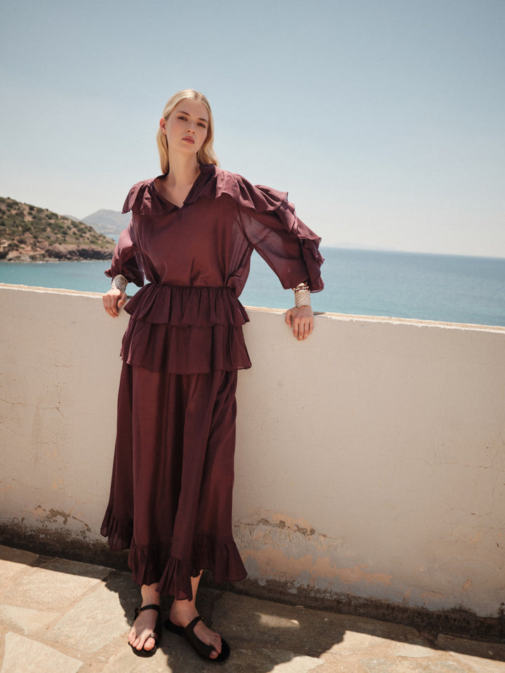 Devotion Twins GLOWVE Skirt With Ruffle Lyocell Grena 026.502G