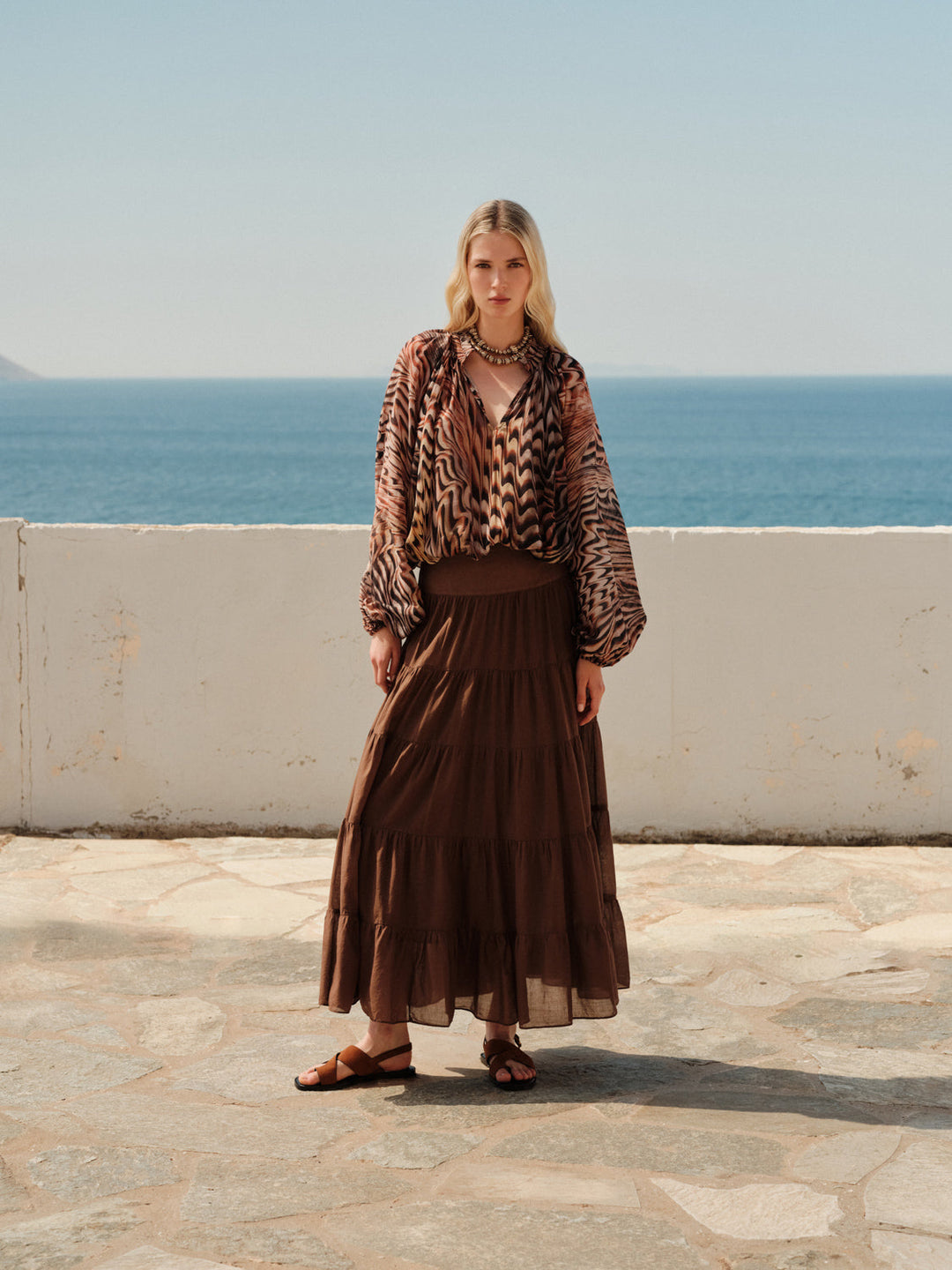 Devotion Twins SAGE Skirt Voile Brown 026.509G