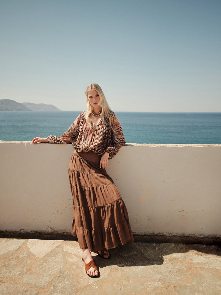 Devotion Twins SAGE Skirt Voile Brown 026.509G