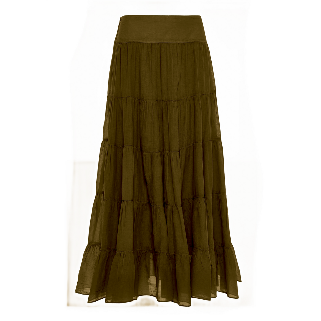 Devotion Twins SAGE Skirt Voile Khaki 026.509G