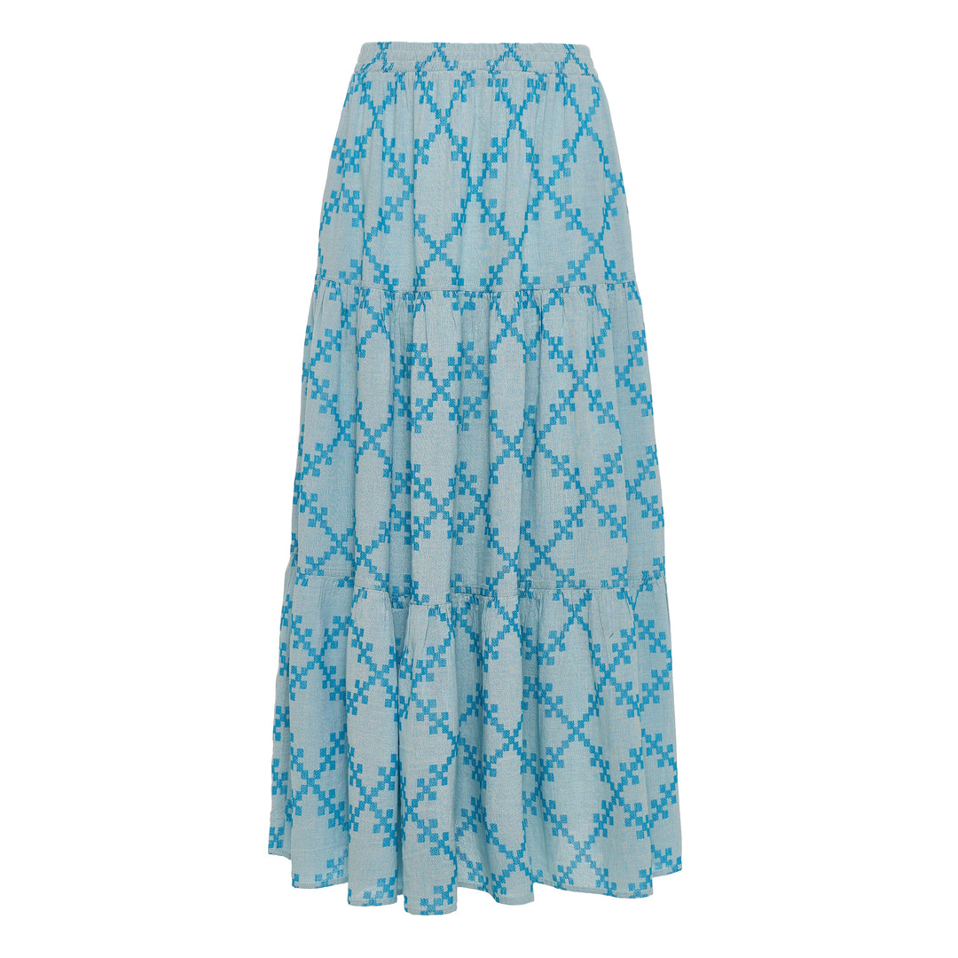 Devotion Twins ELARA Skirt Jacquard Turquoise/Offwhite 026.515G