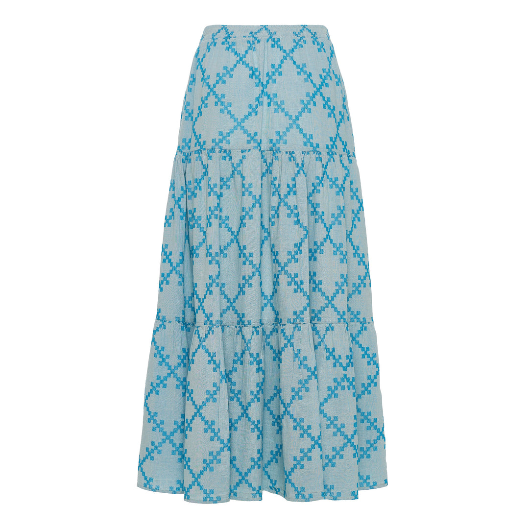 Devotion Twins ELARA Skirt Jacquard Turquoise/Offwhite 026.515G