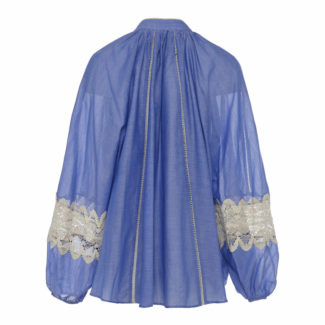 Devotion Twins blouse met ballonmouwen en kant 026.001G