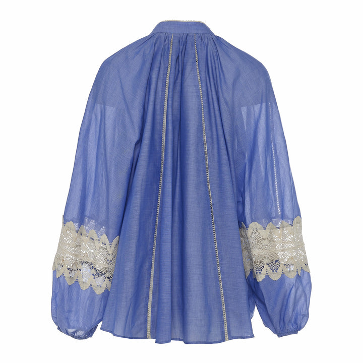 Devotion Twins blouse met ballonmouwen en kant 026.001G